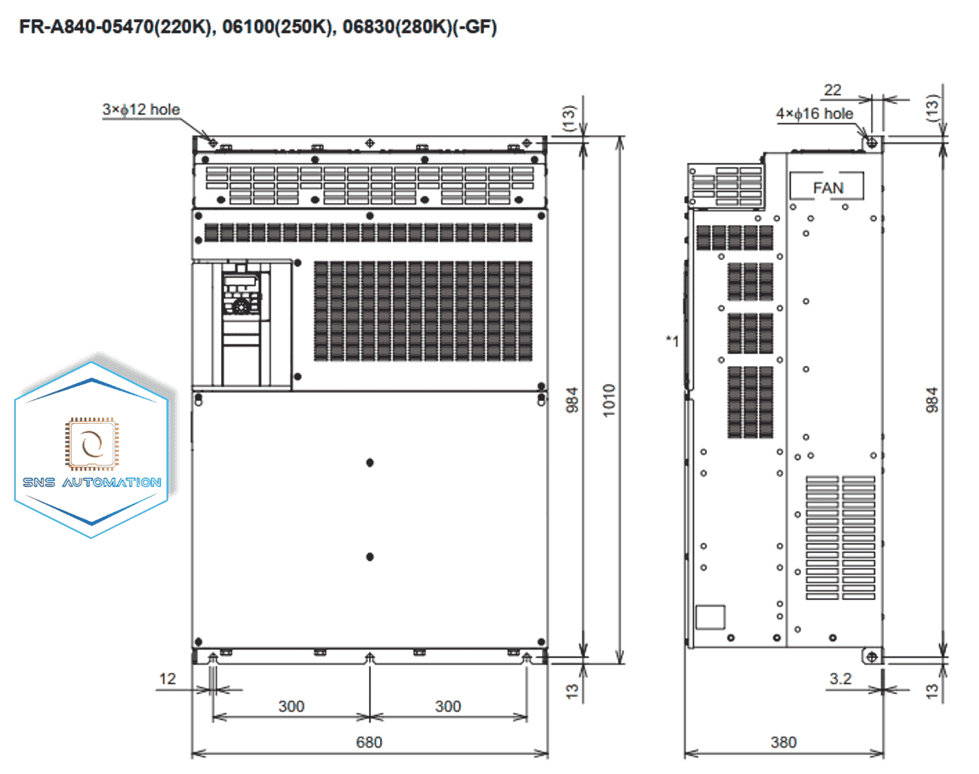 biến tần mitsubishi FR-A840-110K-1