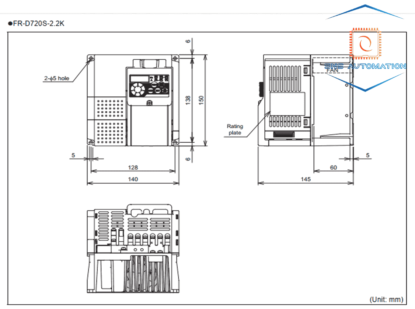 biến tần FR-D720-7.5K