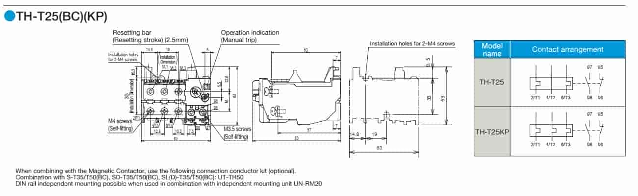 rơ le nhiệt mitsubishi TH-T18 6.6A