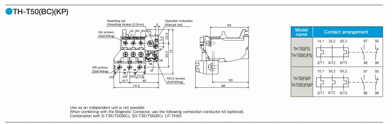 rơ le nhiệt mitsubishi TH-T18 6.6A