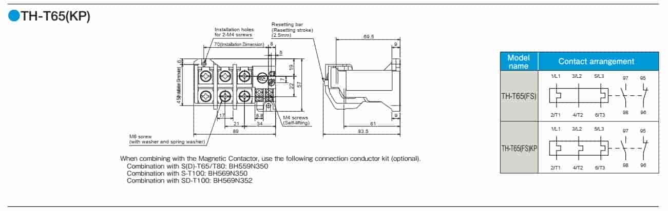 rơ le nhiệt mitsubishi TH-T18 6.6A